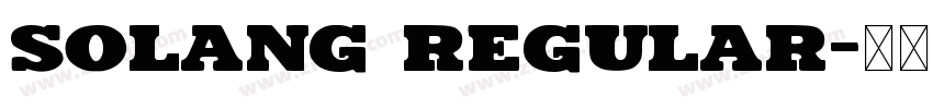 solang regular字体转换